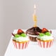 thumbnail image 4 of 100 moldes de papel para muffins con rayas rojas y blancas, para hornear y cupcakes., 4 of 8