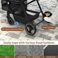 thumbnail image 6 of M optimized Double Pet Stroller with 2 Detachable Carriers, 4 Wheels, Lightweight, Storage Basket, for 2 Dogs Or Cats, with 360-Degree Front Wheels and Cup Holder, 6 of 8