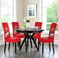 thumbnail image 4 of muroi Merry Christmas Santa Hat Chair Covers for Dining Room Kitchen Set of 4 \u2013 Stretchable Christmas Holiday Décor Chair Protectors, 4 of 7