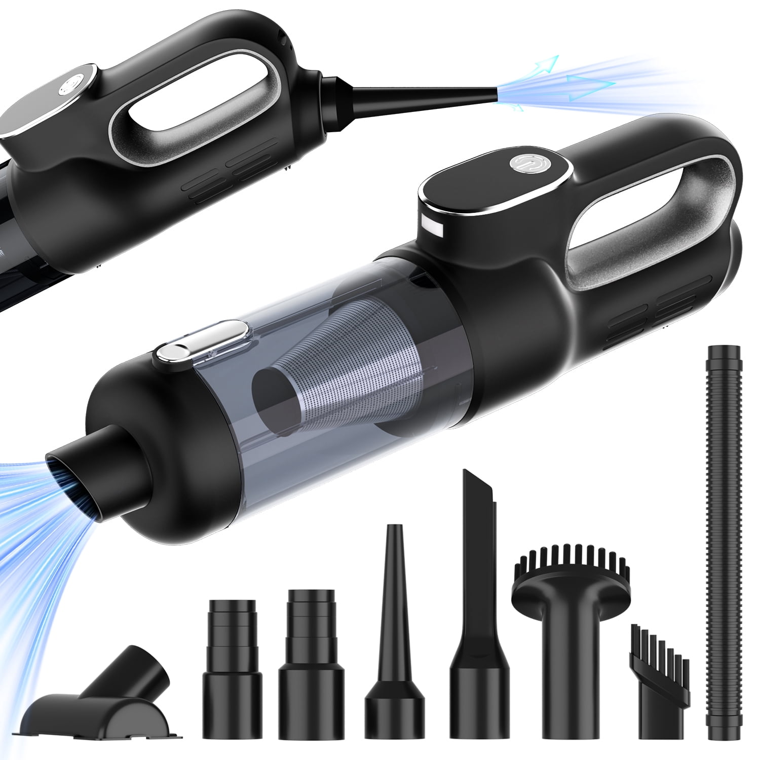 Furnhome Cordless Car Vacuum Cleaner - 2-in-1 Handheld Vacuum and Air Duster | 15000Pa High Power with Brushless Motor & 5000mAh Battery | Suitable for cars, homes, offices, and pets.