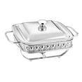 thumbnail image 4 of Tnarru Plat Anti-Frottement en Acier Inoxydable Poêle à Aliments Résistant à l'Usure Ensemble de Réchauds de Buffet avec Poêle à Eau Plateau Chauffant pour Restaurant Buffet, 4 of 8
