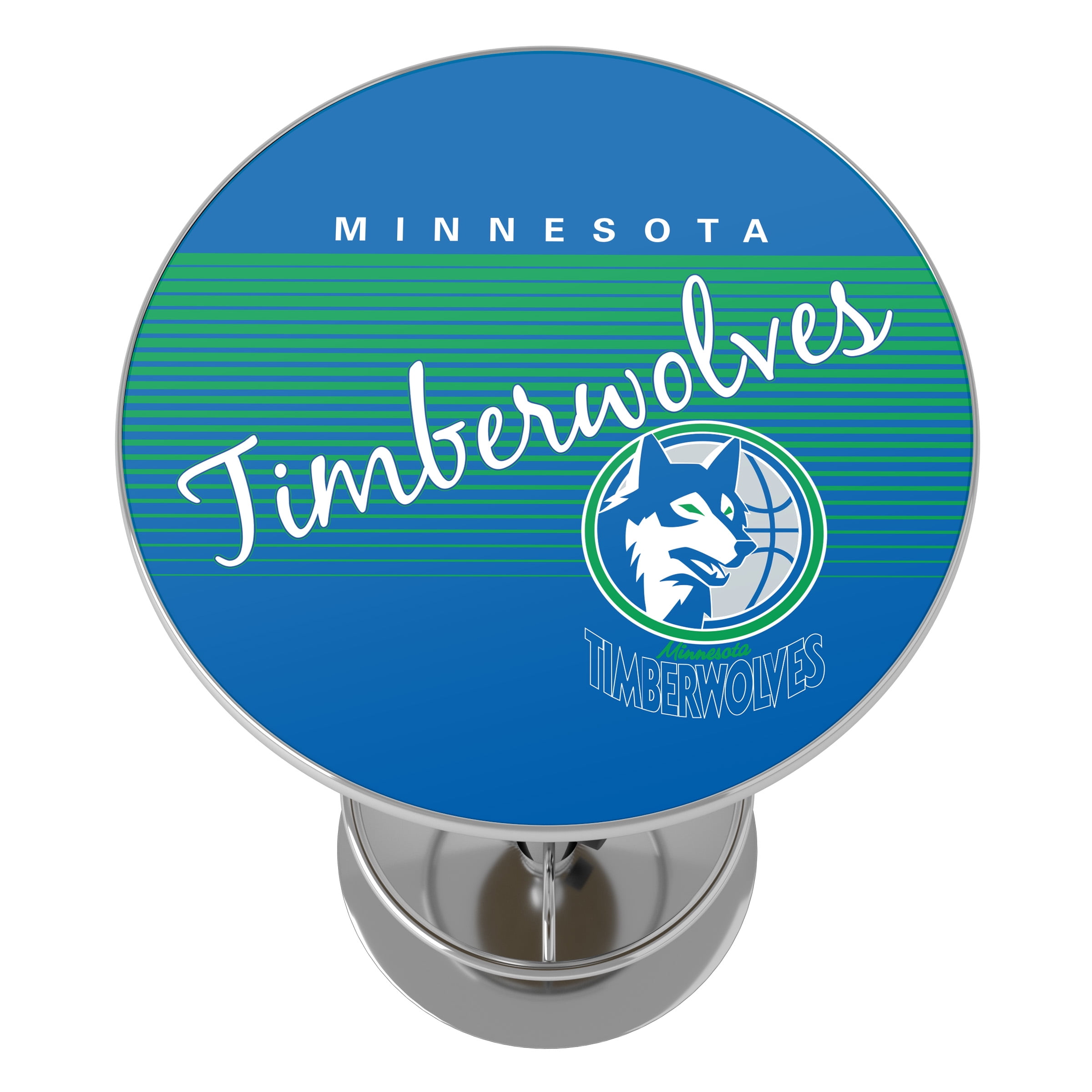Minnesota Timberwolves Hardwood Classics Bar Table with Adjustable Footrest and Acrylic Top