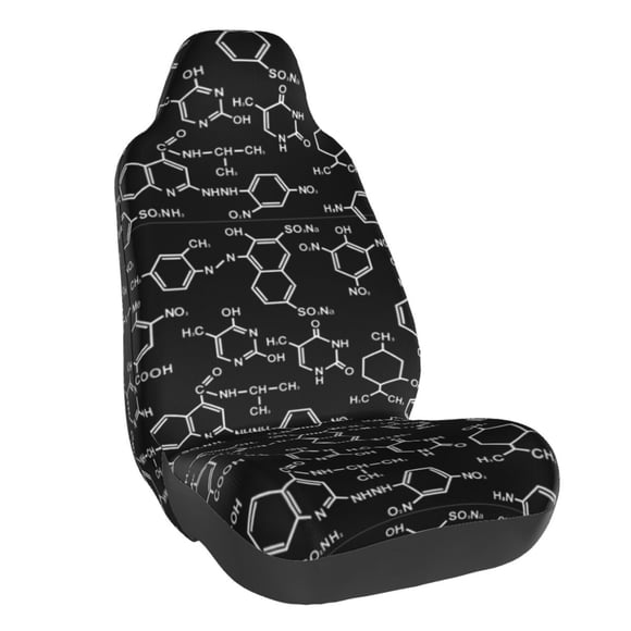 Vsdgher Chemistry Formulas 1 for Automotive Seat Covers for Cars Trucks SUVs, Universal Fit Anti-Slip Bucket Seat Protector for Cars,Vehicle Seat Protector for Front Seats