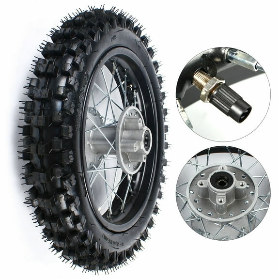 12" Rear Wheel Rim Tire For SSR Pit Bike Dirt Bike 50/70/90/110/125/140CC