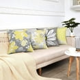 thumbnail image 4 of Gray And Yellow Floral Combination Daisy Cushion Cover 1 Model 45*45cm, 4 of 6