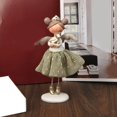 thumbnail image 4 of Apooke Cute Long Leg Girl Figurine Sculpture Resins Craft Standing Girl Statue Book Shelves Table Ornament Home Desktops Decors, 4 of 20