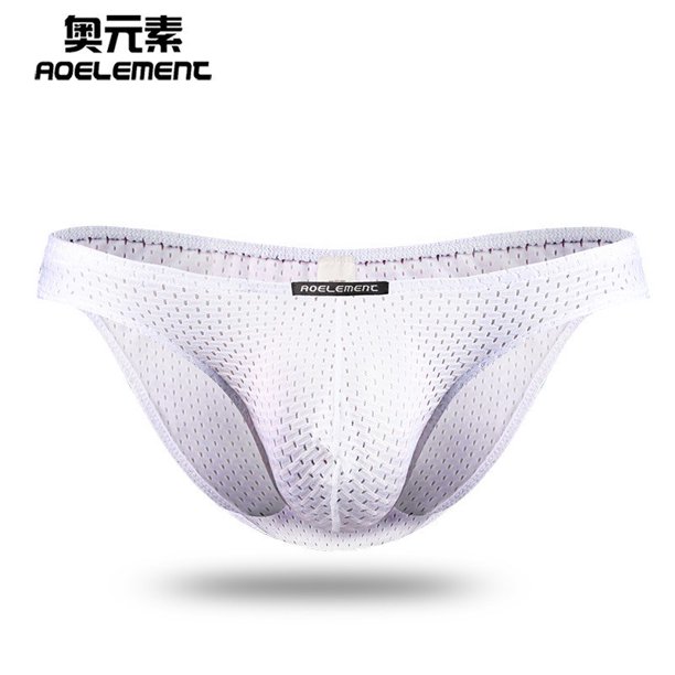 ropa interior de seda de hielo de los hombres calzoncillos de malla sexy transpirable moda pantalones cortos delgadospangjing