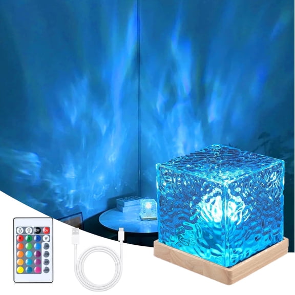 Star Projector, 16 Colors LED 3D Ocean Wave Projector Light wiht Remote Control, Aurora Glow Lamp, Ceiling LED Lamp for Bedroom Home Bar Party Christmas Birthdays Gift