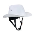 thumbnail image 3 of HILABEE Casque de Cowboy Rigide Facile à Utiliser Robuste Suspension à Cliquet 4 Points avec Trou d'Aération Blanc, 3 of 9