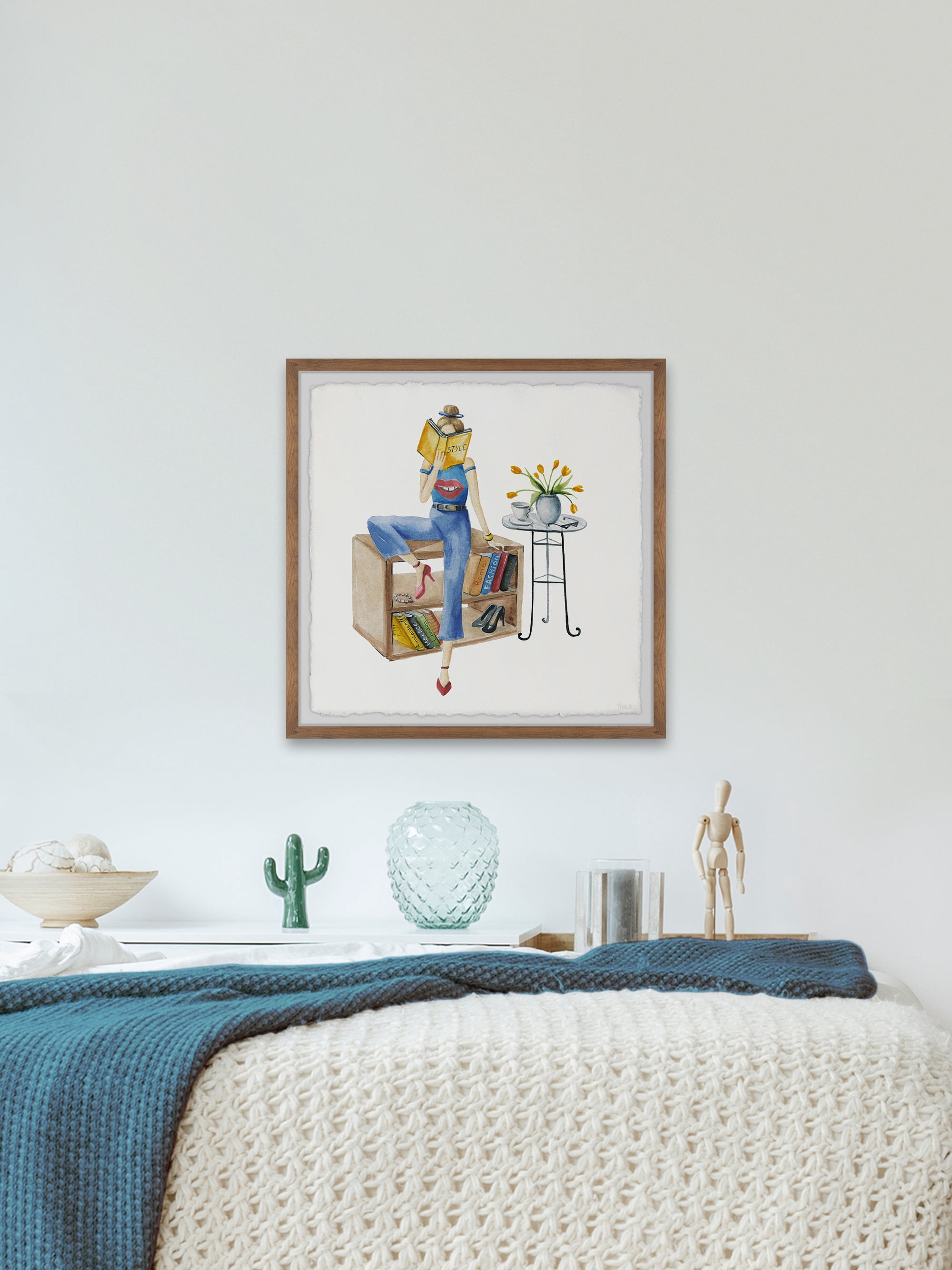 Parvez Taj Reading Lippies Framed Wall Art