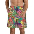 thumbnail image 1 of Balery Colorful Dinosaur Traje de Baño Estilo Hawaiano para Hombre, Shorts de Secado Rápido con Bolsillos-Small, 1 of 6