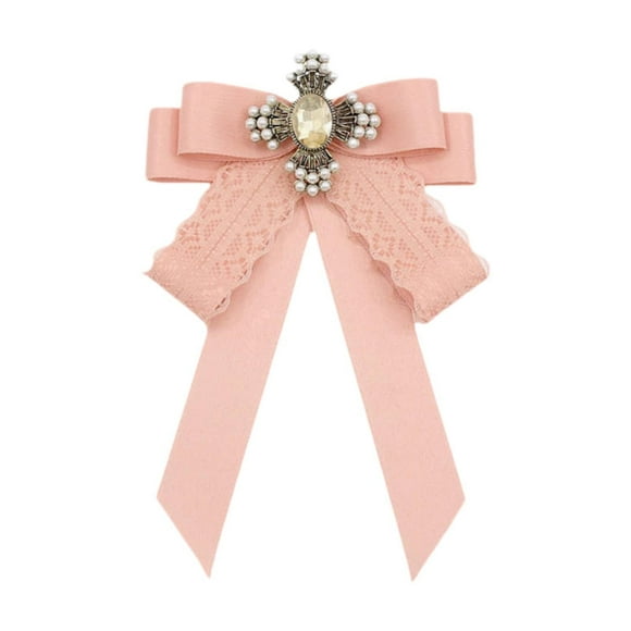 Pajarita, broche de cinta, broche de corbata, decoración de lazo preatado, elegante alfiler de corbata para Rosa