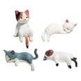 thumbnail image 2 of Juego de 4 piezas de decoración para el salpicadero, accesorios para el interior del coche, adorables figuras de gatos de resina para el retrovisor, p, 2 of 8