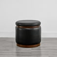 thumbnail image 4 of CHITA Storage Ottoman Oval Footrest, Single in Black, 4 of 5