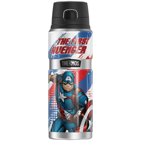 

Captain America The First Avenger THERMOS STAINLESS KING Stainless Steel Drink Bottle Vacuum insulated & Double Wall 24oz