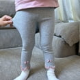 thumbnail image 6 of LYMAYTER Kids Baby Girls Versatile Pants Toddler Cotton Soft Leggings Trousers Spring Fall Stretch Bottoms Pants for 1-5 Years, 6 of 10