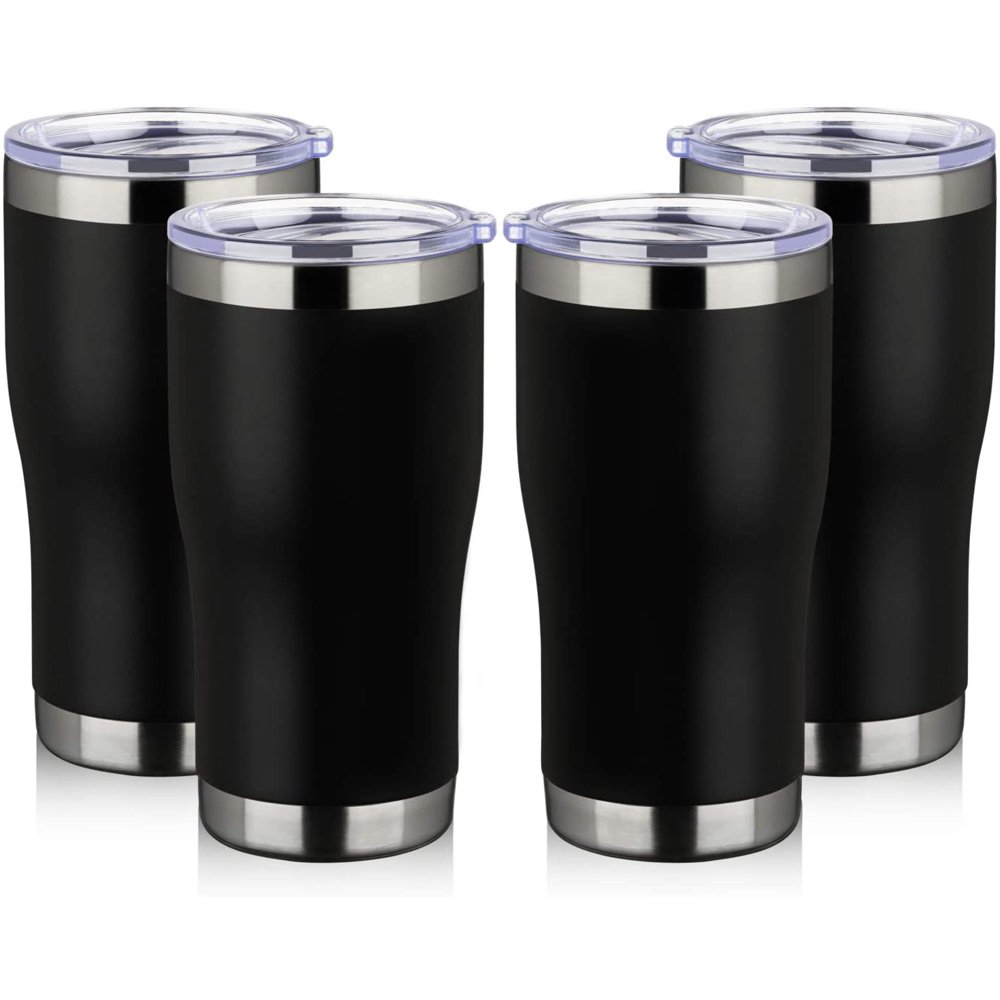 MEWAY 20oz Stainless Steel Tumblers 4 Pack Bulk ,Vacuum