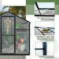 thumbnail image 3 of 6x8 FT Greenhouse for Outdoors, Polycarbonate Greenhouse with Quick Setup Structure and Roof Vent, Aluminum Large Walk-in Greenhouse for Outside Garden Backyard, Black, 3 of 9
