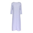 thumbnail image 5 of Vestido HUOGUO de manga larga con cuello redondo y estampado floral casual para mujer, 5 of 5