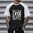 thumbnail image 2 of LUOGENLI Male T-shirts for Mens Men's Small Print Color Spring and Summer Sports Comfortable Breathable Sweat Round Neck Pullover Short Sleeve T Shirt Mens T-shirts Graphic Tees Easter Black XL, 2 of 4