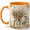 Orange, variant on Vintage Bicycle Flower Coffee Mug, Watercolor Garden Bike with Floral Basket, 11 oz Ceramic Cup