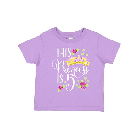 

Inktastic This Princess is Five- 5th Birthday Gift Toddler Toddler Girl T-Shirt