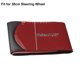 thumbnail image 4 of Funda universal para volante de coche, de cuero, de microfibra, de 38cm de diámetro, color negro y rojo, con aguja e hilo, paquete de 3, 4 of 7