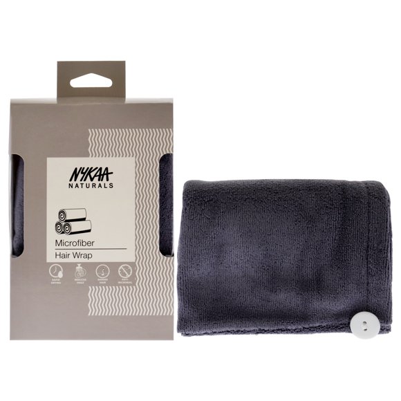 Toalla envolvente de microfibra para el cabello - Gris de Nykaa Naturals para mujer - Toalla de 1 pieza