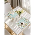thumbnail image 5 of Easter Bunny Placemats Set of 6, Spring Farmhouse Gnomes Wooden Grain Placemats for Dining Table, Place Mats for Kitchen Tabletop, Waterproof Wipeable Dining Table Mats Set, 5 of 9
