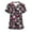 Pink, variant on QATAINLAV Merry Christmas Scrubs for Women Funny Cute Santa Printed Nursing Scrub Tops Short Sleeve V Neck Medical Working Uniform Blouse Holiday Workwear with Pockets Black M