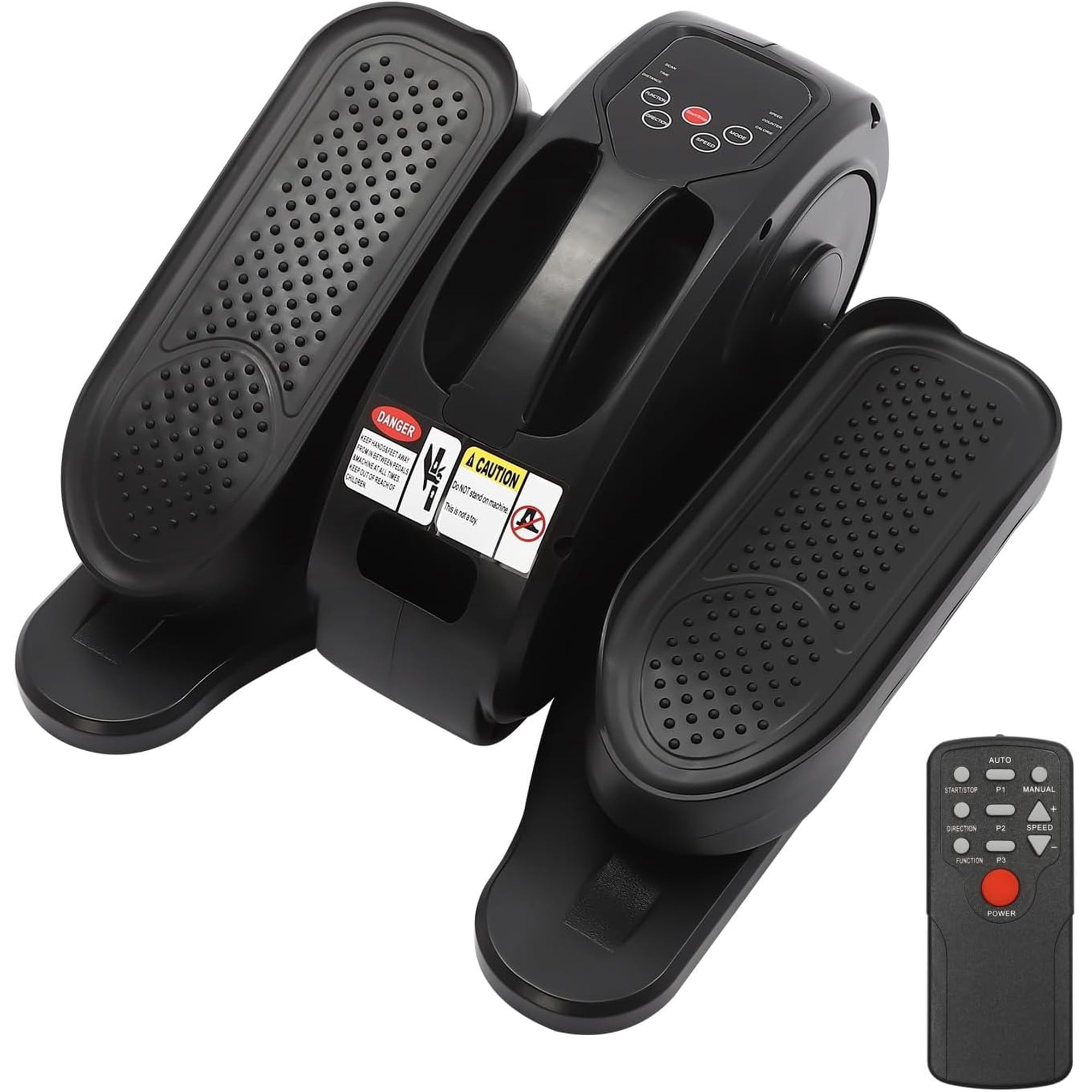 50W Under Desk Elliptical Machine Five-Speed Regulation Electric Seated Foot Pedal Exerciser Mini Elliptical Machines for Seniors Leg Exerciser with Remote Control, LED Screen for Home Office