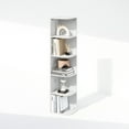 thumbnail image 5 of Furinno Reed 5-Tier Space Saving Corner Storage Display Shelf, Bookshelf, White, 5 of 6