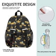 thumbnail image 5 of Excavator and Loader Black Pattern Backpack for School, Cute School Bag with Adjustable Shoulder Straps and Padded Back, 15"x11.42"x5.5", 5 of 5