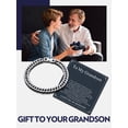 thumbnail image 2 of Bandmax 8MM Stainless Steel Cuban Chain Bracelets for Men Women Miami Curb Link Hand Chain Gift with Card To Grandson Graduation Birthday Father's Day, 2 of 8