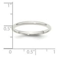 thumbnail image 5 of 925 Sterling Silver 2mm Comfort Fit Band Ring Size 7.5, 5 of 6