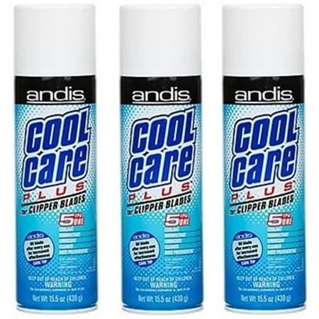 ANDIS Cool Care Plus Clipper Disinfectant Lubricating Spray 5-In-1 3 x