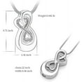 thumbnail image 2 of Infinity Love Urn Pendant Stainless Steel Snake Chain Cremation Jewelry for Ashes for Woman Free Filling Tools Include, 2 of 6