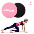 thumbnail image 2 of Ingenious Sport Core Sliders for Working Out - Pack of 2 Compact, Dual Sided Gliding Discs for Full Body Workout on Carpet or Hardwood Floor - Fitness & Home Exercise Equipment, Pink, 2 of 8