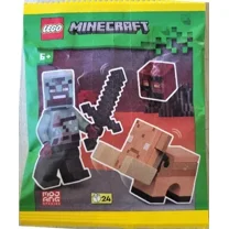 LEGO Minecraft: Orc Warrior Minifigure with Baby Hoglin and Magma Cube - Ages 6 