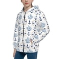 thumbnail image 2 of Pofeuu Sea Vacations Print Teenage Zipper Hoodie Sweatshirts Hooded Casual Jackets With Pocket For Boys Girls-Small, 2 of 6