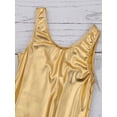 thumbnail image 6 of YiZYiF Kids Girls Metallic Solid Color Stretchy Ballet Dance Gymnastics Leotard Jumpsuit,Sizes 3-14, 6 of 7