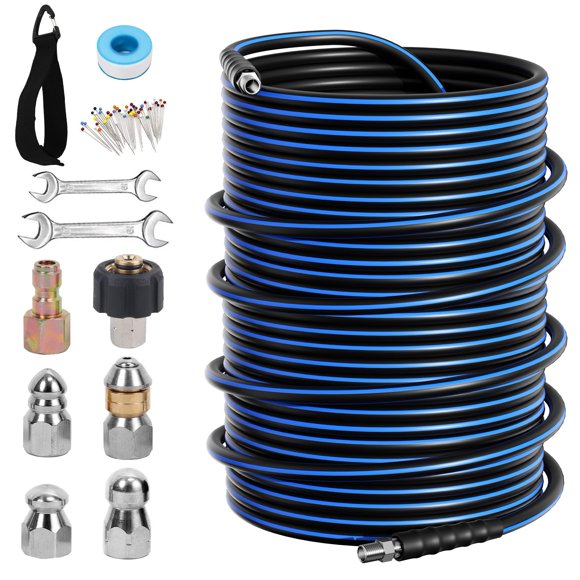 Kit de chorro de alcantarillado AMOPRO para lavadora a presión, 5800 psi, 200 pies