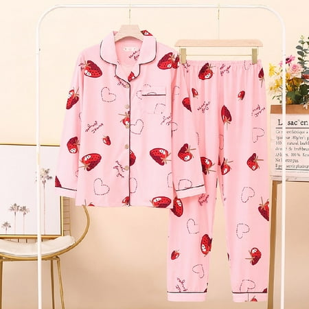

DanceeMangoo Women Comfortable Pyjamas OverSize 5XL 6XL 7XL Long Sleeve Casual Homewear Autumn Winter Pajama Sets Cotton Long Sleepwear Set
