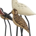 thumbnail image 5 of 37" x 18" Brown Wood Bird Sculpture with Red Accents and Log Base, by DecMode, 5 of 13