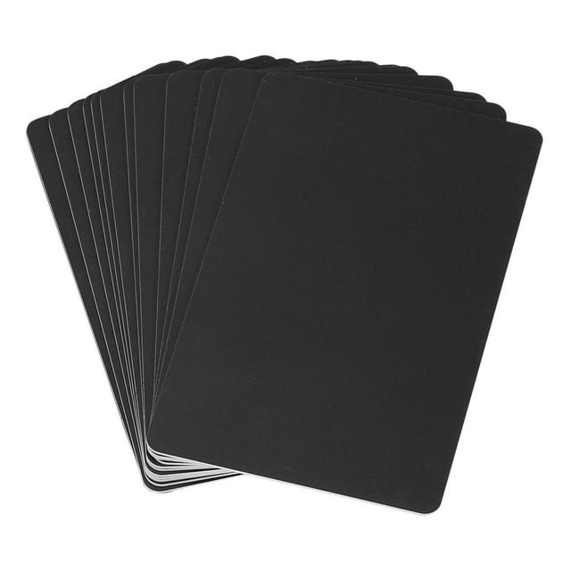 Uxcell 12Pcs Blank PVC Cards Inkjet Plastic ID Card CR80 30 MIL Glossy Black