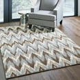 thumbnail image 4 of Oriental Weavers Verona Area Rug - 004D6 - 9'10" x 12'10" - in Gray/ Taupe - Plush Soft Shag, Modern Style, Stain Resistant, Cushion Feel, Family, Dining, Living Room Rug, 4 of 5
