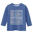 thumbnail image 4 of Frwgonr Shirt for Boys Girls Blue 3/4 Sleeve 100th Day of School T-Shirt Celebration Gifts Top 3-12, 4 of 4