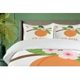 thumbnail image 4 of Ambesonne Peach Duvet Cover Set, Learning P is for Peach Fruit, 2-Calking, Apricot Olive Green, 4 of 7