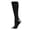 Black, variant on Wellfit Unisex Thin Striped Antimicrobial Nylon 15-20mmHg Graduated Compression Socks, 9-11, Black