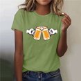 thumbnail image 2 of WREESH Womens Summer Beer Print T-Shirts Oktoberfest Tee Tops Casual Basic Crewneck Short Sleeve Pullover Slim Fit Soft Workout Shirts Olive Green, 2 of 5
